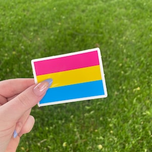 Pansexual Flag, Waterproof Vinyl Sticker