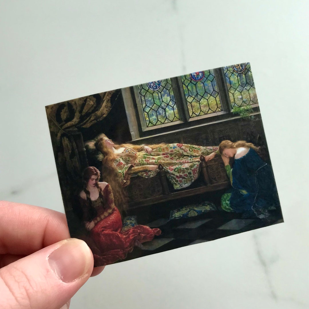 Sleeping Beauty, Waterproof Vinyl Sticker, Pre-raphaelite Painting by ...