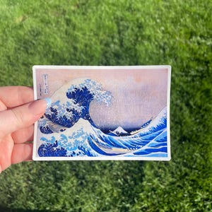 Great Wave-sticker, waterdicht vinyl, Japanse Hokusai-kunst 5 inches