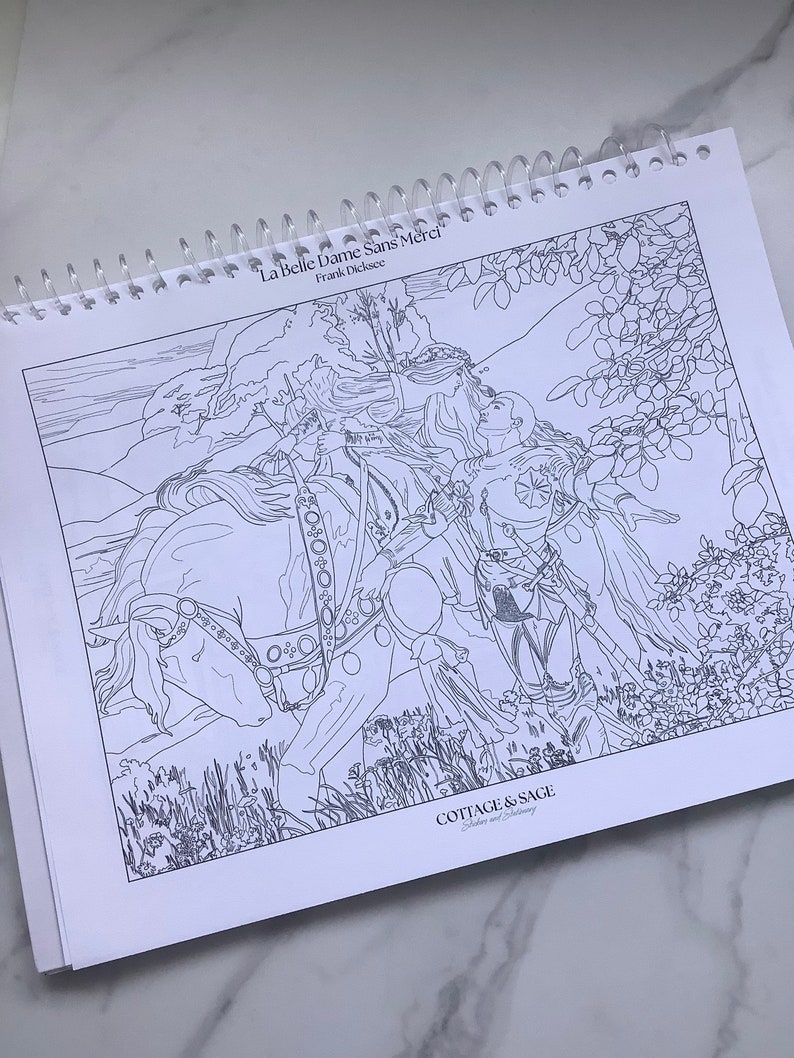 20 Pre-raphaelite Coloring Pages- Printable Adult Coloring Book - Etsy