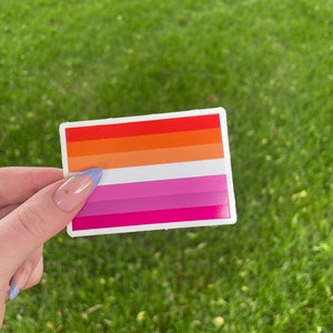 Lesbian Flag, Waterproof Vinyl Sticker