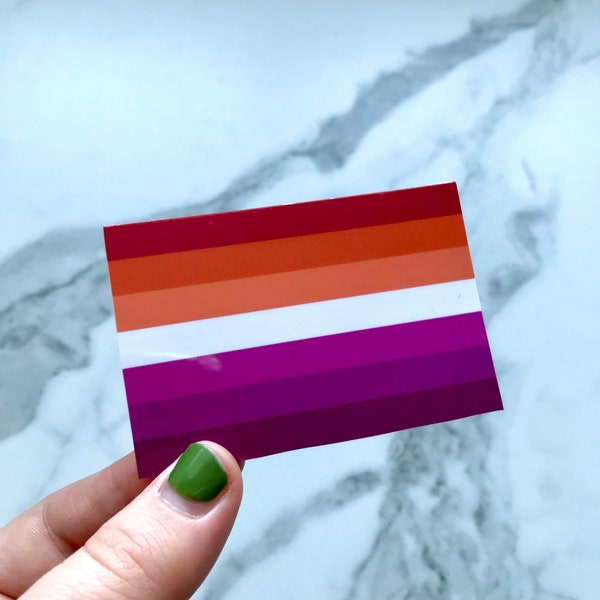 Lesbian Flag, Waterproof Vinyl Sticker