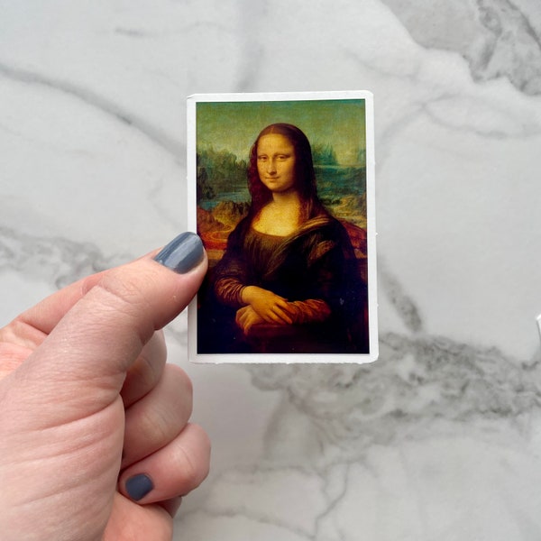 Mona Lisa, Waterproof Vinyl Sticker, Renaissance Art by Leonardo de Vinci