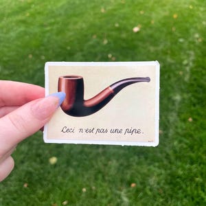 The Treachery of Images "This is not a Pipe" Sticker - Surrealism Art by René Magritte (1929)