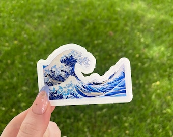 The Great Wave Sticker, Hokusai Japanese Art, Waterproof Vinyl