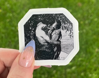 A Centaur In Love, Waterproof Vinyl Sticker, Art Nouveau by Angelo Jank