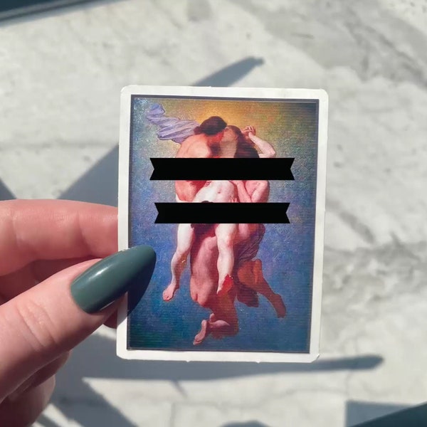 The Cursed Woman, Waterproof Vinyl Sticker, Art painting by Tassaert