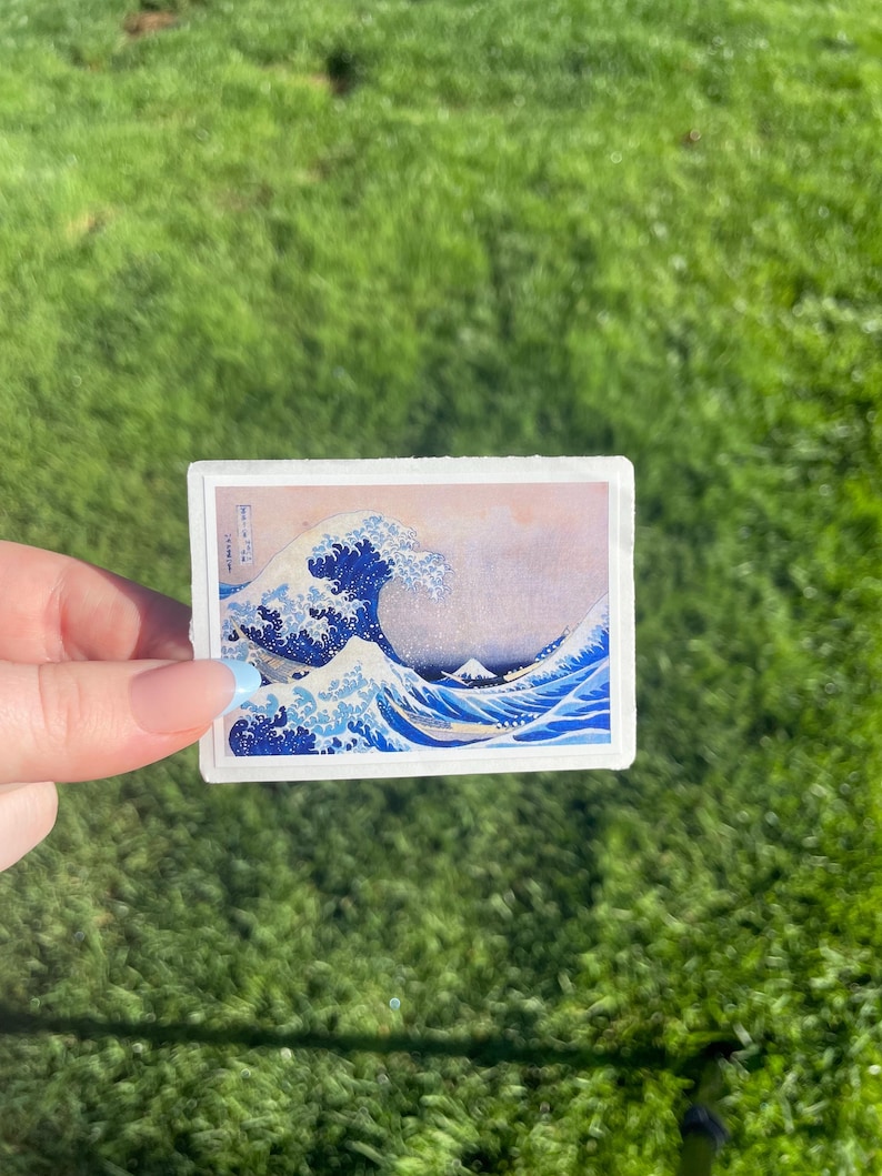 Great Wave-sticker, waterdicht vinyl, Japanse Hokusai-kunst afbeelding 2
