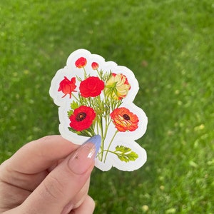 野生の花のステッカー、防水ビニールステッカー、花のステッカー
