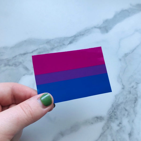 Bisexual Flag, Waterproof Vinyl Sticker