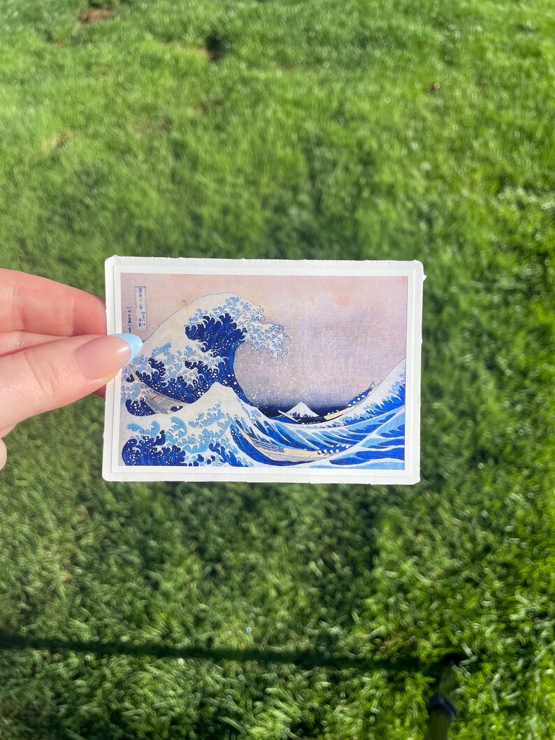 Great Wave-sticker, waterdicht vinyl, Japanse Hokusai-kunst afbeelding 6