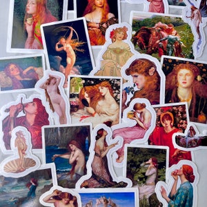 Redhead Sticker Pack- Pre-Raphaelite Art