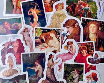 Redhead Sticker Pack- Pre-Raphaelite Art