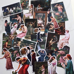 John William Waterhouse Paintings Sticker Pack, Waterproof Vinyl Stickers