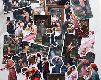 John William Waterhouse Paintings Sticker Pack, Waterproof Vinyl Stickers