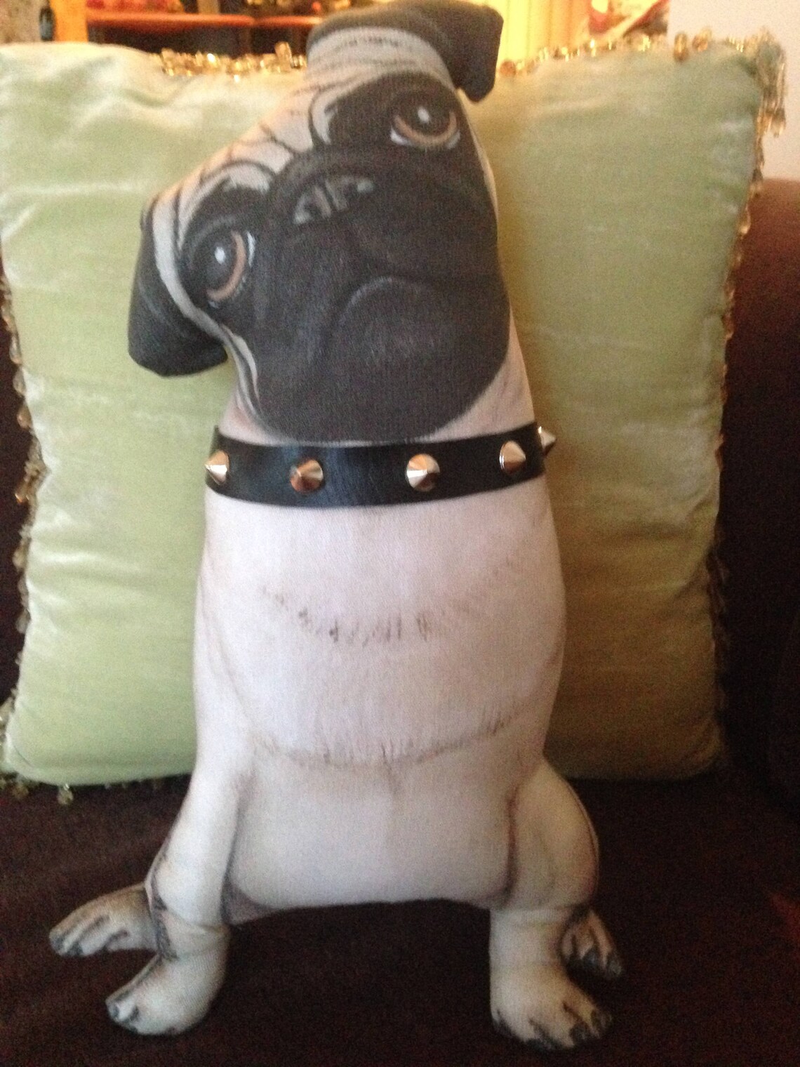 Handmade Pug Pillow Pug Throw Pillows Pug Shaped Pillows Etsy