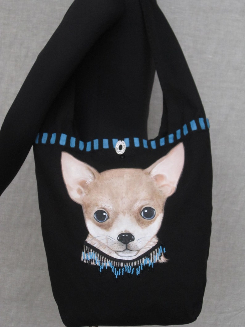 Chihuahua Carry Bag Chihuahua Shoulder Bag Dog Art Handbag Etsy
