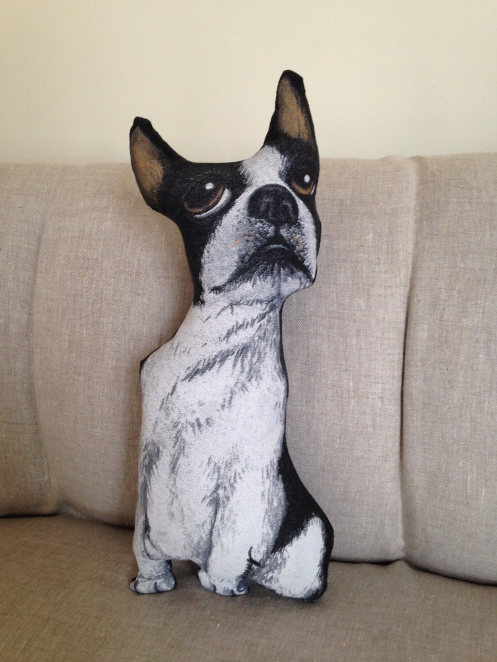 Handmade Boston Terrier Pillows, Boston Terrier Pillows, Boston Throw