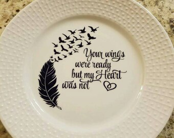 Decorative plate, Sympathy, memory, 10 inch,in memory of, condolences remembrance
