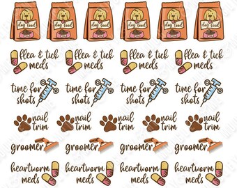 Vet Appointment Planner Stickers Dog Appointment Planner Sticker Dog Planner Sticker Kiss Cut Sticker Kawaii Stickers
