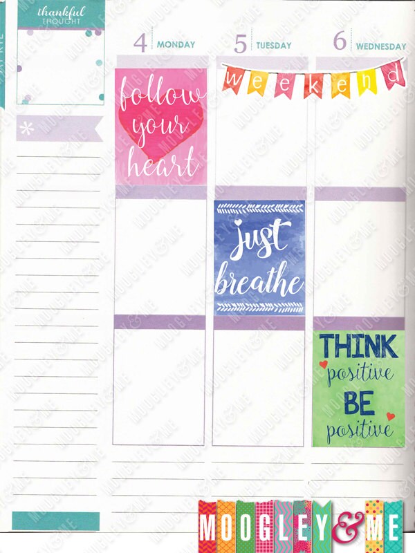 Watercolor Motivational Quote Planner Stickers for Horizontal Etsy