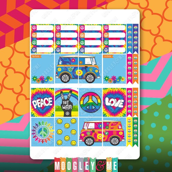 Happy Planner Peace Love Planner Sticker Kit for your Erin Condren Life ...