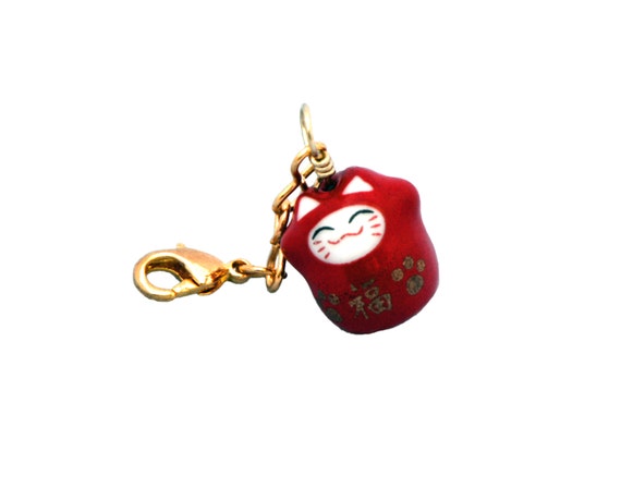 Items similar to Kawaii Cute Cat Maneki Neko Charms. Maneki Neko ...