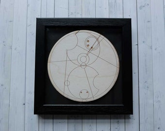 Customised Dr Who Gift - Wooden Gallifreyan Plaque