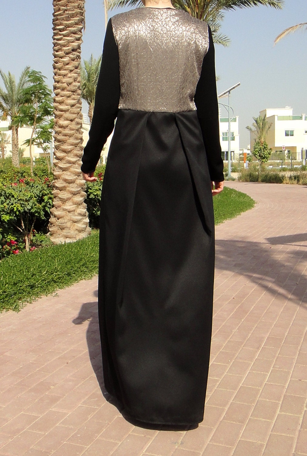 Satin Abaya / Plus Size Abaya / Open Front Abaya / Beige Black - Etsy