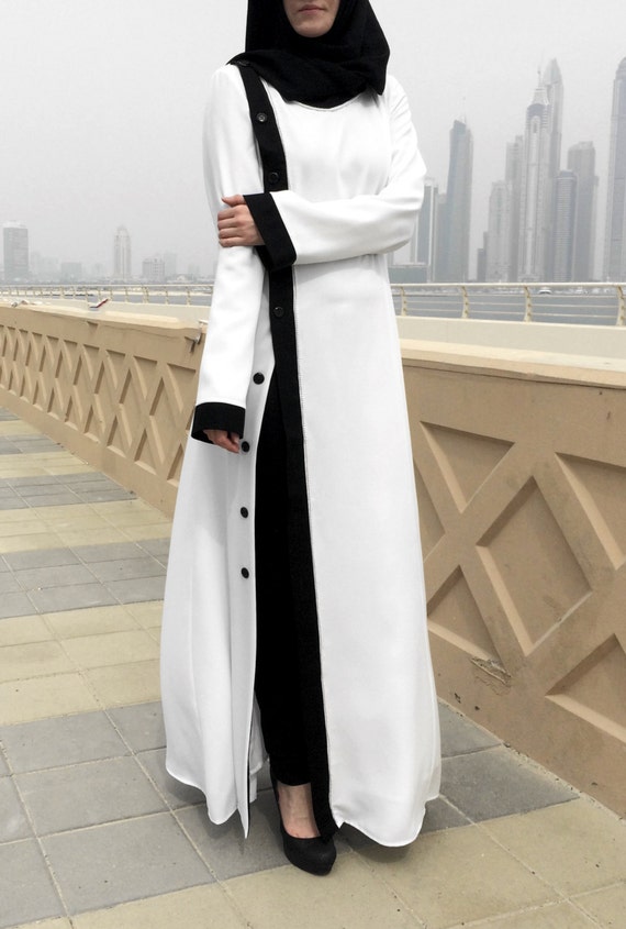 white abaya dress