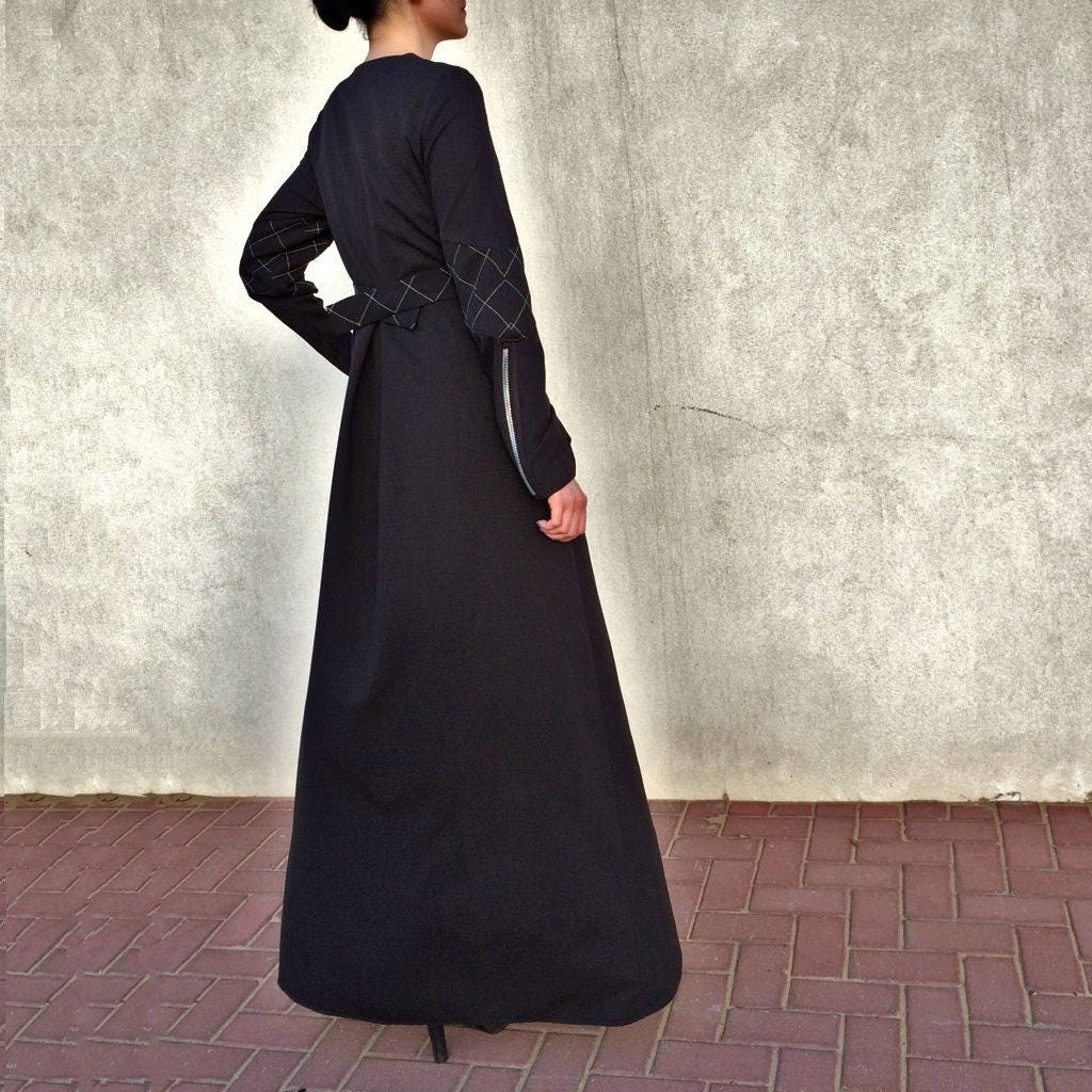 Quilted Abaya Black / Dubai Abaya / Long Line Jacket / Plus | Etsy