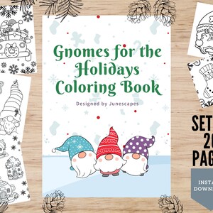 Gnomes for the Holidays Coloring Book
