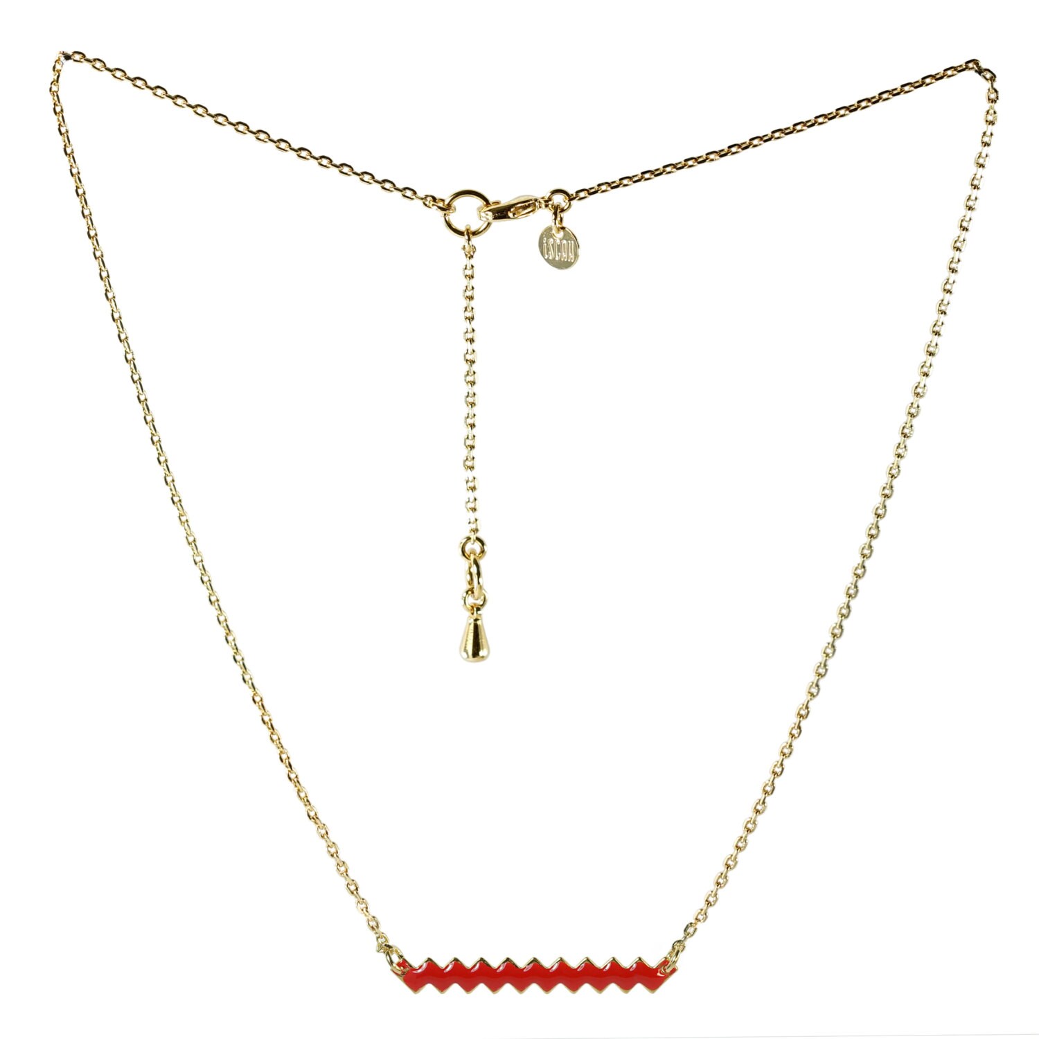 Necklace ZIG/ gold plated necklace zig zag necklace Etsy