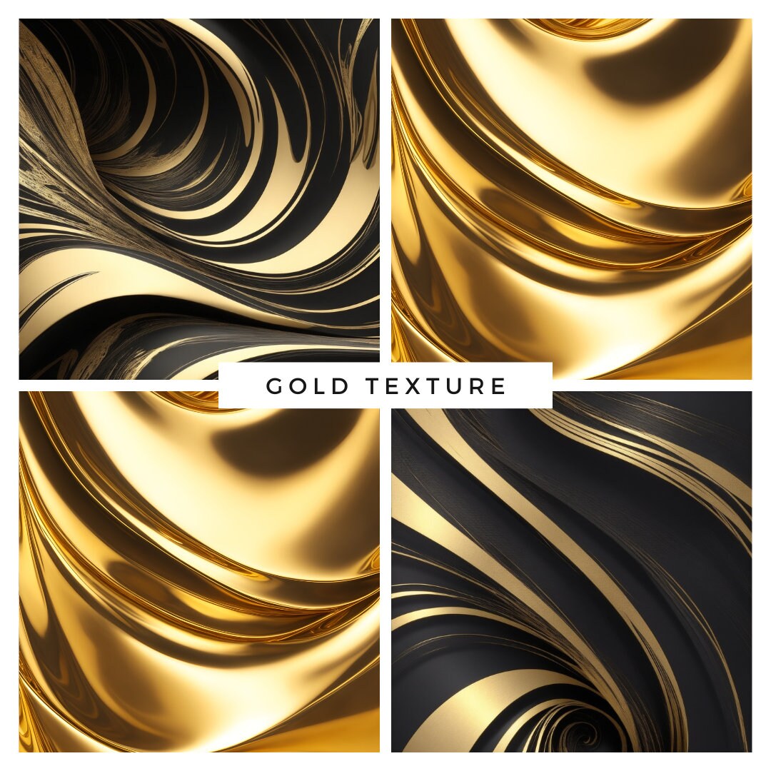 PSD Texture Paper Black Gold Metallic Digital Papers Etsy UK