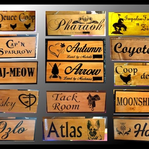 Customized/personalized painted wooden Horse pony donkey mule stable nameplate/stall door sign horse lovers gift