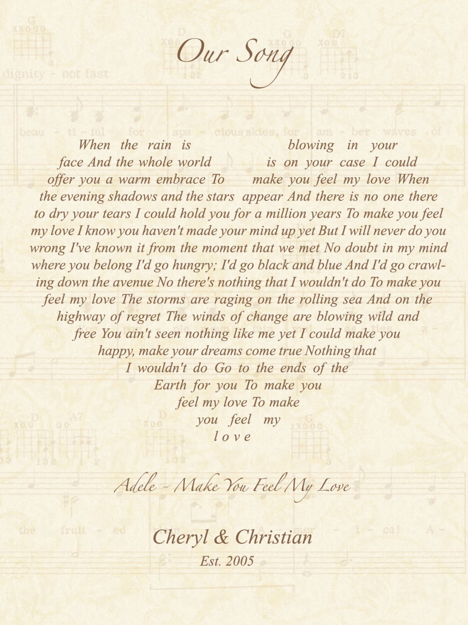 Song Lyrics Heart Print Heart Shape Christmas Gift / Wedding Etsy UK