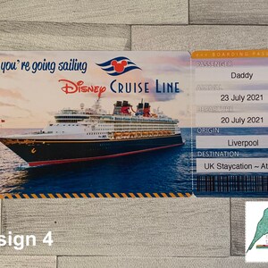 Personalised Cruise Ticket Boarding Pass | Surprise Reveal | Holiday ...