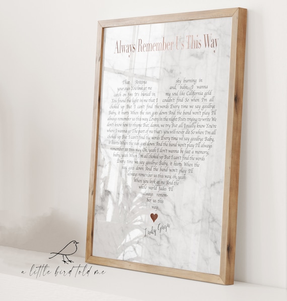 A Star Is Born 'Always Remember Us This Way' Letras de la canción