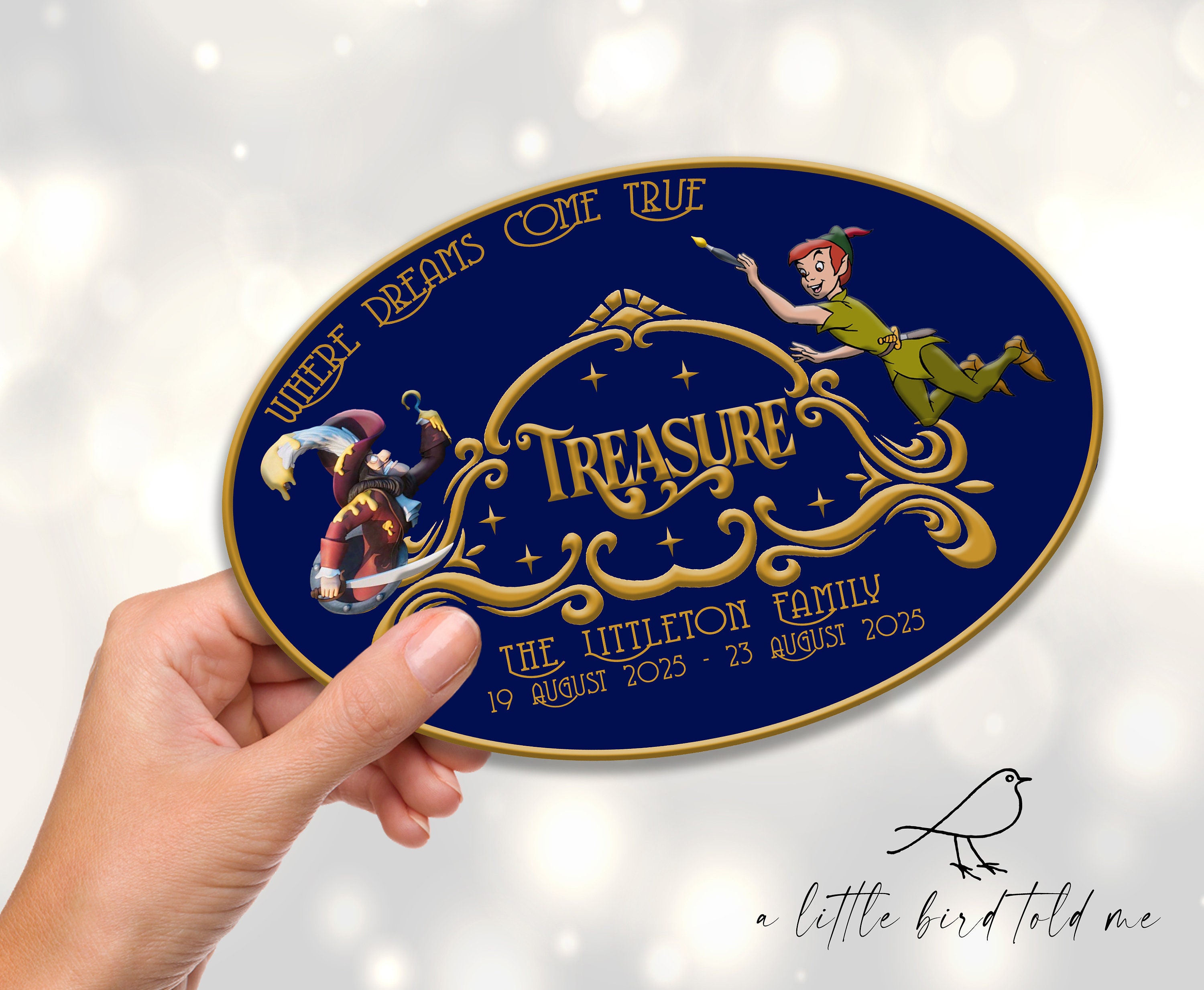 Cruise Line Door Magnet | Personalised With Dates and Name | Wish