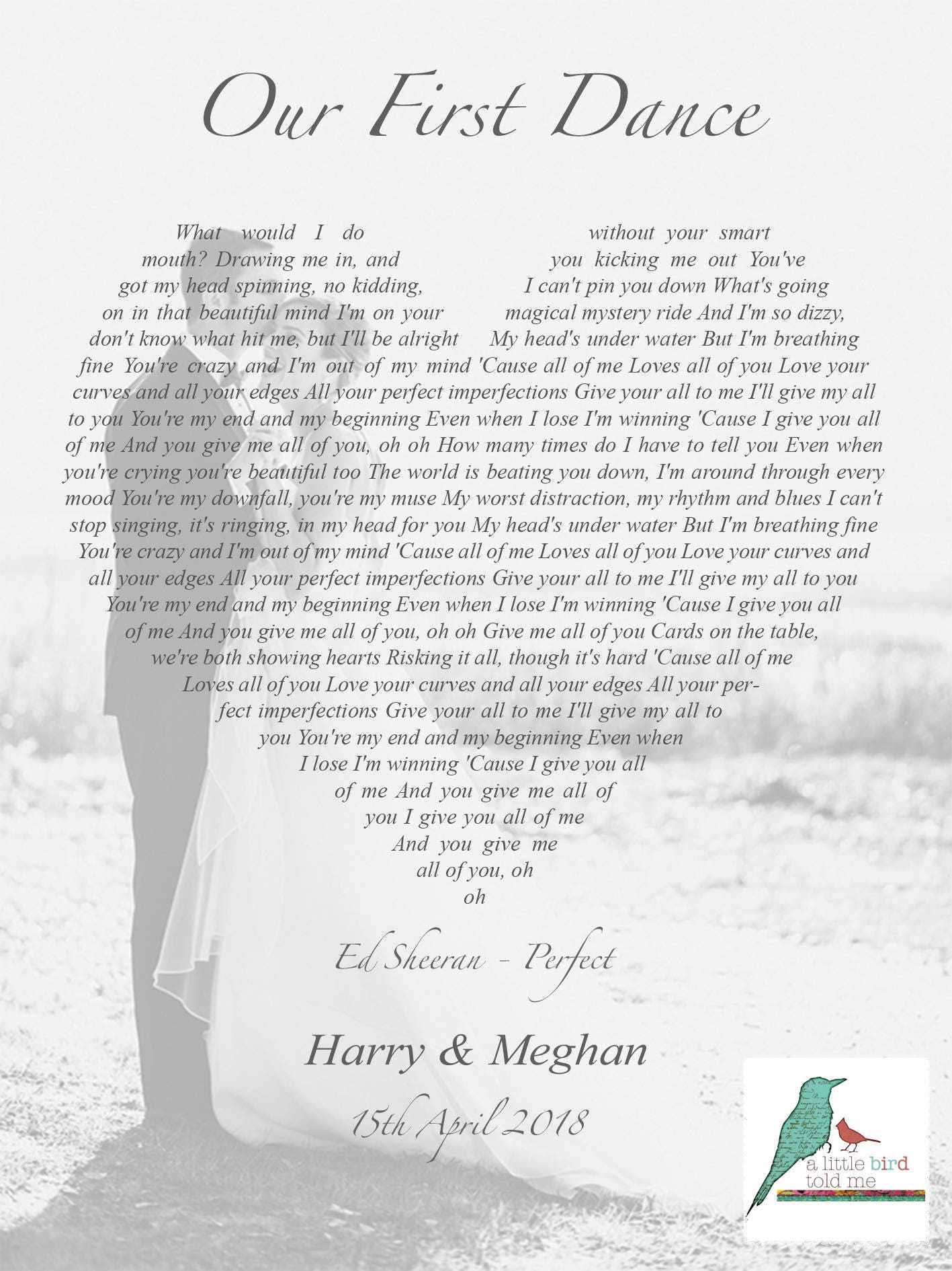 Personalised Photograph Song Lyrics Print Heart Shape Etsy UK