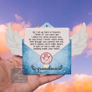 Carta personalizada del cielo: Regalo de ángel conmemorativo en recuerdo de pérdida de memoria amorosa, Decoración navideña, Día de la madre, Día del padre