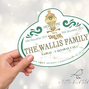 Christmas Personalised  Cruise Door Magnet Very Merrytime Wish Dream Wonder Fantasy Magic Xmas DCL inspired