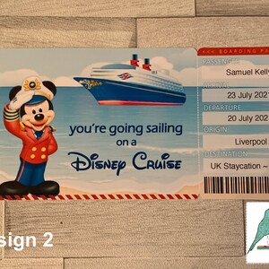 Personalised Cruise Ticket Boarding Pass | Surprise Reveal | Holiday ...
