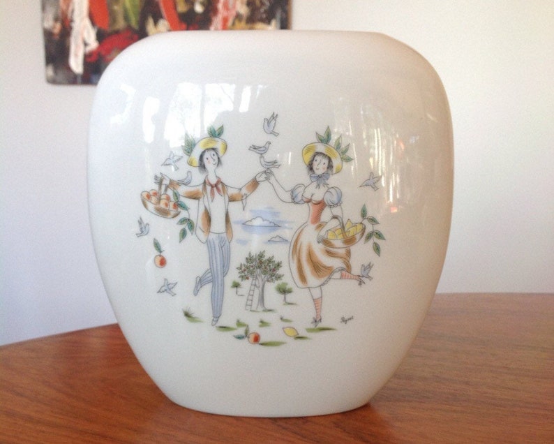 Rosenthal lovers large vase double sided signed Etsy