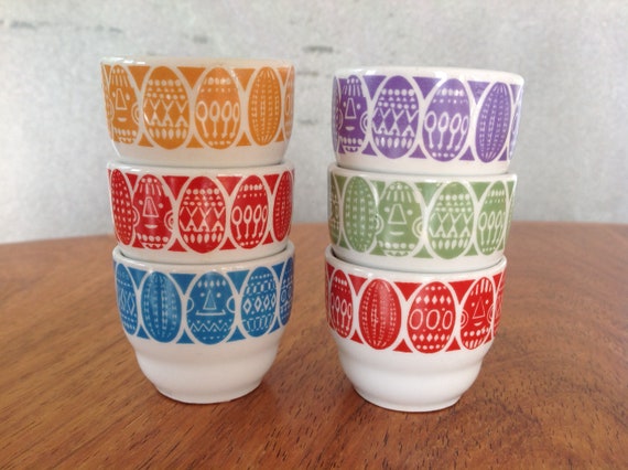 Arabia Finland egg cups by Raija Uosikkinen mid century Scandinavian egg cups Arabia Finland egg cups by Raija Uosikkinen mid century Scandinavian egg cups