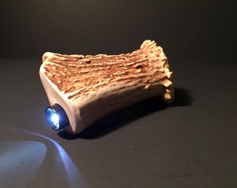 Real Deer Antler Flashlight *Deer Antler Handle Grip with Flashlight*