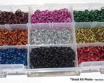 Jeweler Starter Kit JUMP RINGS Anodized Aluminum 1/8 20g American Chainmail