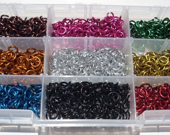 Jeweler Starter Kit JUMP RINGS Anodized Aluminum 1/4 16g American Chainmail