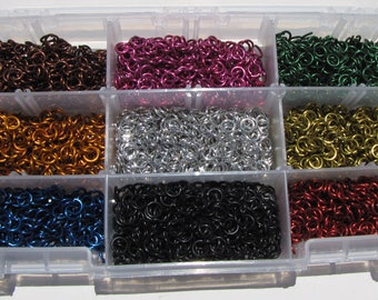 Jeweler Starter Kit JUMP RINGS Anodized Aluminum 3/16 18g American Chainmail