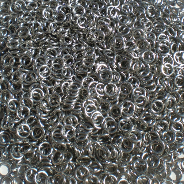 5000 16G Bright Aluminum Jump Rings - Choose your size!